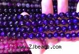 CAA3337 15 inches 8mm faceted round agate beads wholesale