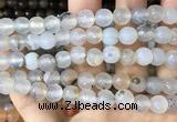 CAA3342 15 inches 8mm faceted round agate beads wholesale