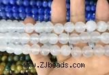CAA3360 15 inches 10mm faceted round agate beads wholesale