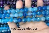 CAA3374 15 inches 10mm faceted round agate beads wholesale