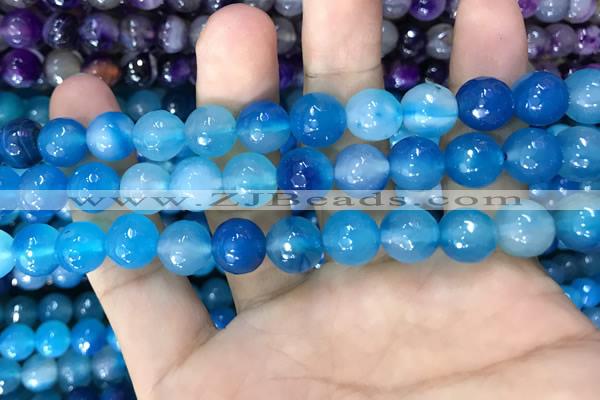 CAA3374 15 inches 10mm faceted round agate beads wholesale