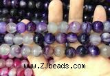 CAA3398 15 inches 12mm faceted round agate beads wholesale