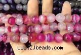 CAA3399 15 inches 12mm faceted round agate beads wholesale