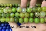 CAA3405 15 inches 12mm faceted round agate beads wholesale