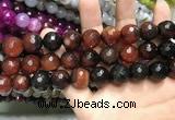 CAA3428 15 inches 14mm faceted round agate beads wholesale