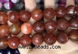 CAA3449 15 inches 16mm faceted round agate beads wholesale