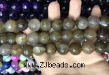 CAA3453 15 inches 16mm faceted round agate beads wholesale