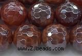 CAA3512 15.5 inches 12mm faceted round AB-color fire agate beads