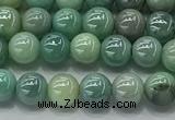 CAA3515 15.5 inches 4mm round AB-color grass agate beads wholesale