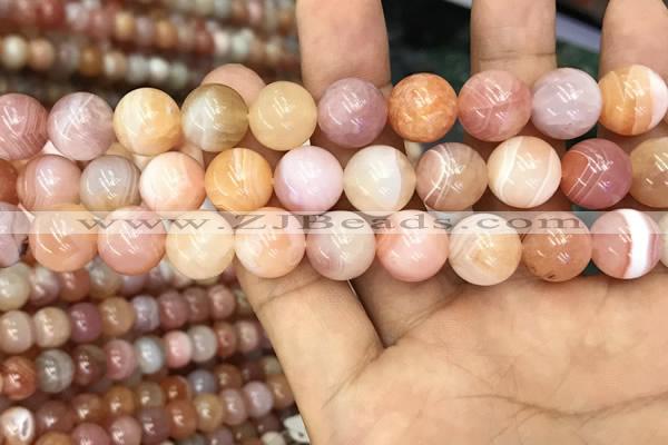 CAA3535 15.5 inches 12mm round pink botswana agate beads