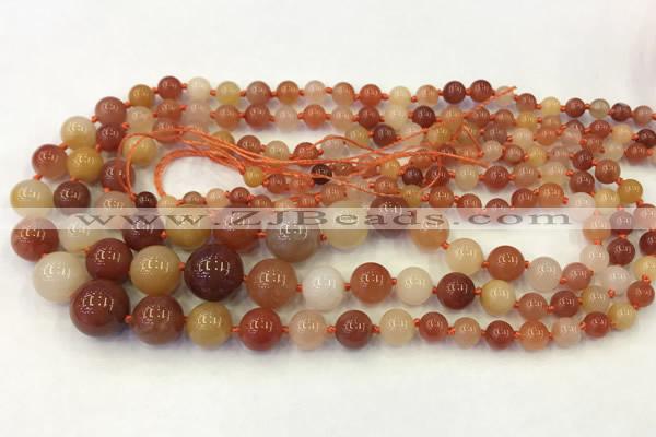 CAA3540 15.5 inches 6mm - 14mm round agate graduated beads