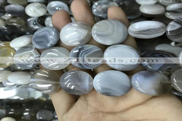 CAA3567 15.5 inches 18*25mm oval grey Botswana agate beads