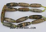 CAA3617 15.5 inches 18*50mm - 15*55mm rice ocean agate beads