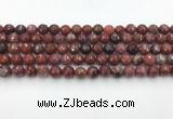 CAA3629 15.5 inches 6mm faceted round Portuguese agate beads