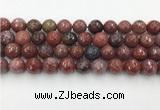 CAA3632 15.5 inches 12mm faceted round Portuguese agate beads