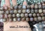 CAA3637 15.5 inches 6mm round flower agate beads wholesale