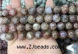 CAA3639 15.5 inches 10mm round flower agate beads wholesale