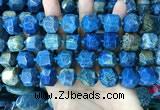 CAA3710 15*16mm - 16*17mm faceted nuggets chrysanthemum agate beads