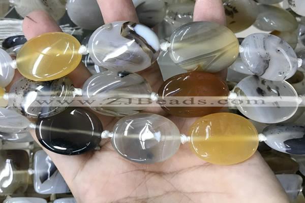 CAA3742 15.5 inches 22*30mm oval Montana agate beads wholesale