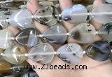 CAA3745 15.5 inches 22*30mm flat teardrop Montana agate beads