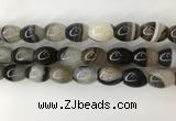 CAA3787 15.5 inches 13*18mm rice agate druzy geode beads