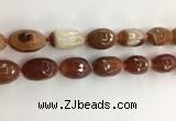 CAA3797 15*25mm - 18*28mm faceted rice agate druzy geode beads