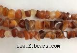CAA3808 15.5 inches 10*14mm - 12*16mm faceted nuggets red agate beads