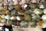 CAA3822 13*17mm - 18*22mm faceted nuggets line agate beads