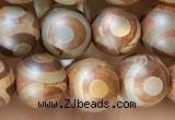 CAA3856 15 inches 8mm round tibetan agate beads wholesale