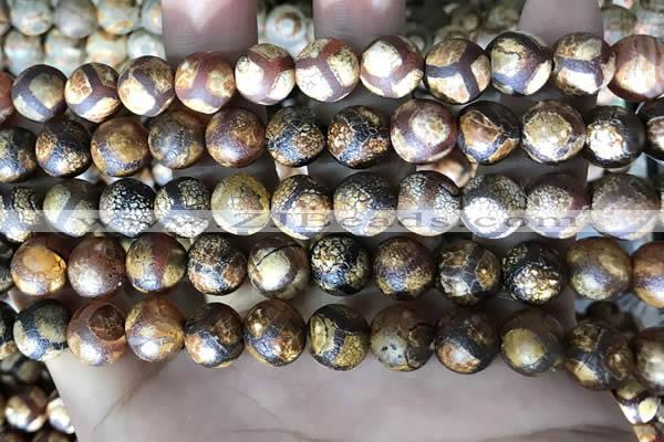 CAA3914 15 inches 10mm round tibetan agate beads wholesale