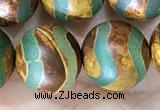 CAA3923 15 inches 12mm round tibetan agate beads wholesale