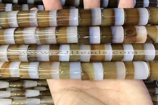 CAA3937 15.5 inches 15*18mm tube Madagascar agate beads wholesale