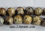 CAA395 15.5 inches 12mm round fire crackle agate beads wholesale