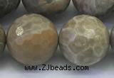 CAA3967 15.5 inches 18mm faceted round chrysanthemum agate beads