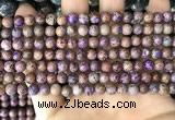 CAA4000 15.5 inches 4mm round purple crazy lace agate beads
