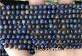 CAA4008 15.5 inches 4mm round blue crazy lace agate beads