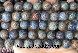 CAA4014 15.5 inches 16mm round blue crazy lace agate beads