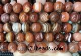 CAA4030 15.5 inches 14mm round line agate beads wholesale