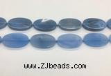 CAA4066 15.5 inches 30*50mm oval blue agate gemstone beads