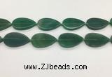 CAA4069 15.5 inches 30*50mm flat teardrop green agate gemstone beads