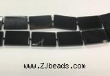 CAA4073 15.5 inches 30*50mm rectangle black agate gemstone beads
