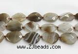 CAA4080 15.5 inches 22*30mm - 26*32mm faceted freeform line agate beads