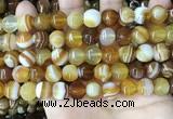 CAA4141 15.5 inches 10mm pumpkin line agate beads wholesale