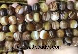 CAA4142 15.5 inches 12mm pumpkin line agate beads wholesale