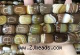 CAA4155 15.5 inches 15*20mm drum line agate beads wholesale