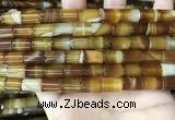 CAA4178 15.5 inches 8*12mm tube line agate beads wholesale