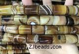 CAA4183 15.5 inches 15*20mm tube line agate beads wholesale