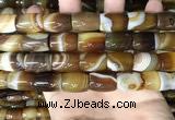 CAA4187 15.5 inches 13*18mm drum line agate gemstone beads