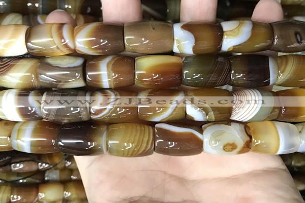 CAA4187 15.5 inches 13*18mm drum line agate gemstone beads