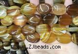 CAA4215 15.5 inches 18*25mm oval line agate beads wholesale